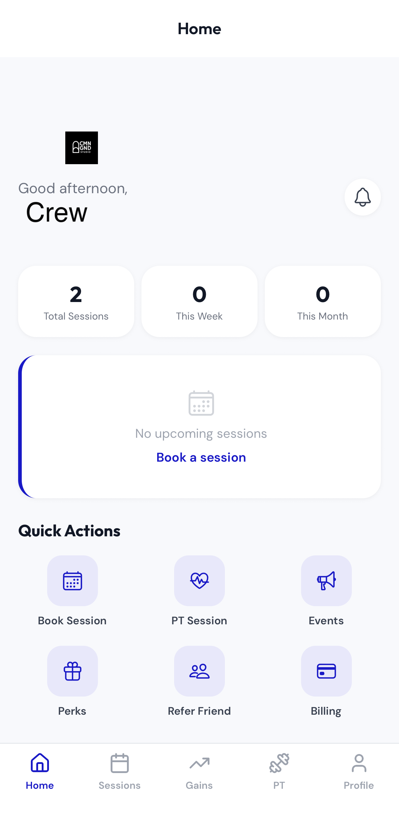 FusionHub Member app: book your CMN GND sessions